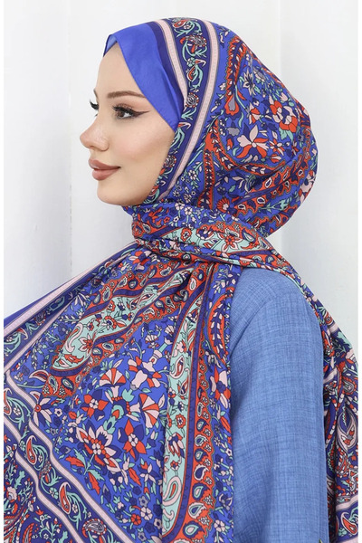 sefamerve Μαλακό σάλι με έθνικ σχέδια 70312-04 Saks