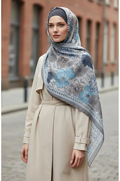 sefamerve Şal de chihlimbar cu model floral 70358-03 nurcă închisă