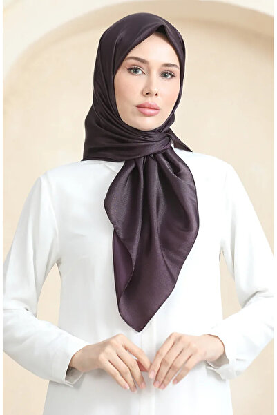sefamerve Düz Kristal Eşarp 70252-03 Koyu Mürdüm