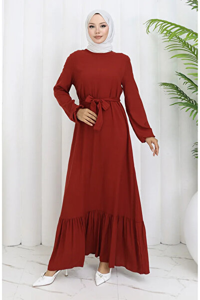 sefamerve Suknja sa volanima i haljina sa pojasom 4103-02 Tile