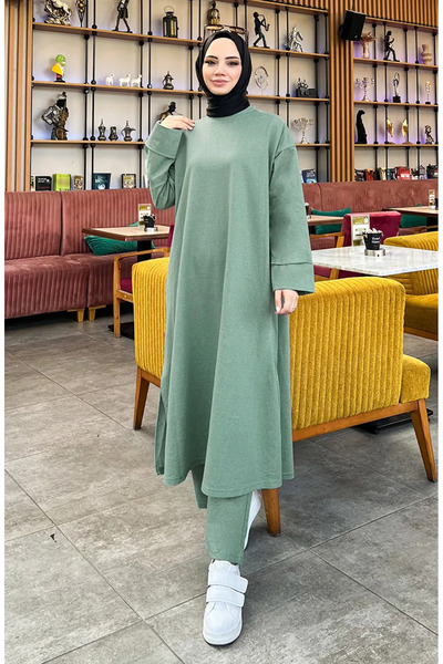 sefamerve İki İplik Eşofman Takım 3040-12 Çağla Yeşil