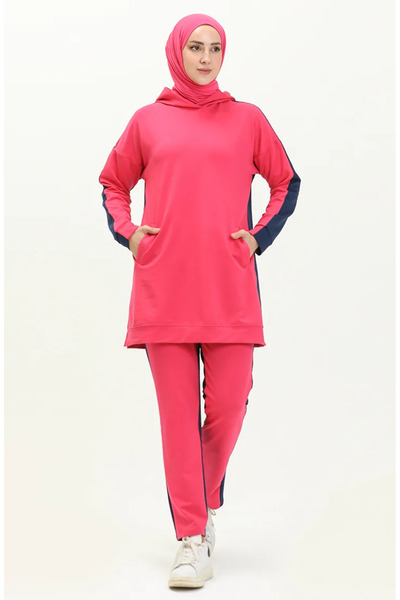 sefamerve Fuchsia Sa kapuljačom komplet trenerke - 71080-02