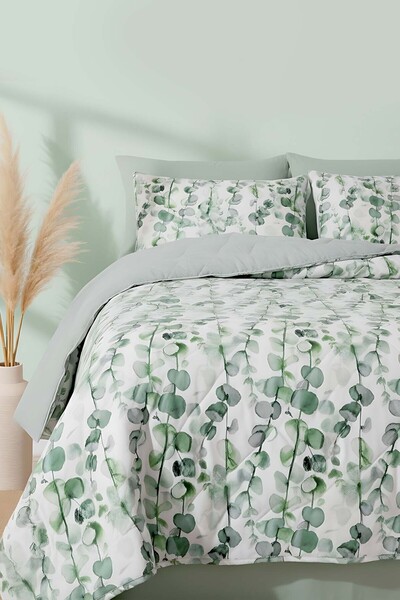 Rivaİstanbul Eucalyptus Double Cotton Quilted Pike & Bedspread