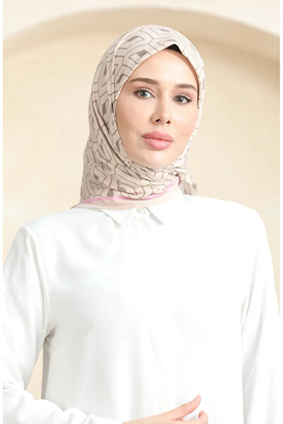 sefamerve 19094-07 Модель Бежевий Кавовий М'який Бавовняний Шарф