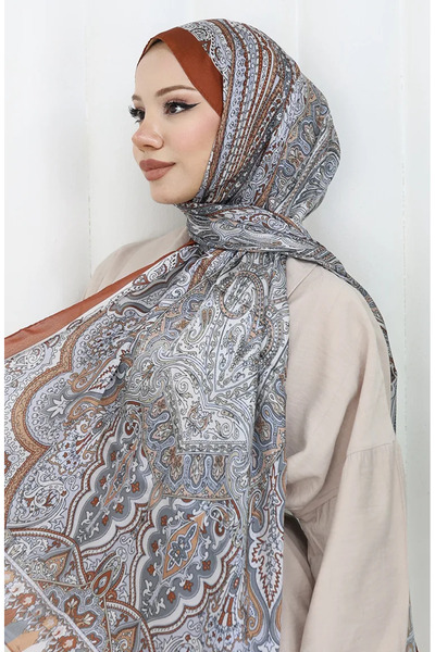 sefamerve Εθνοτικό σχέδιο Janjan Shawl 70304-11 Χρώμα κανέλας