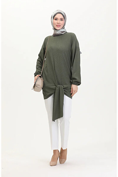 sefamerve Kuşaklı Tunik 1020-03 Haki