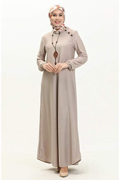 sefamerve Φόρεμα κολιέ με λεπτομέρεια από πέτρα - 4141-06