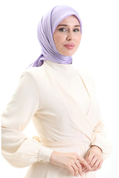 sefamerve Madame Mary Γαλλικό Φουλάρι Voile 19098-14 Λιλά