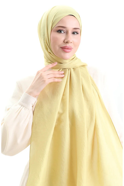 sefamerve Madame Mary French Voile Shawl 19099-09 Oil Green