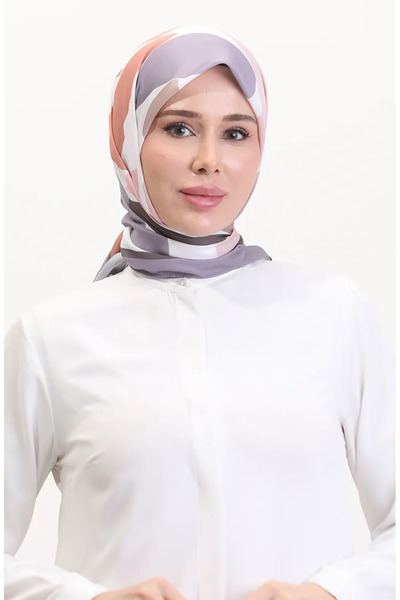 sefamerve Μαλακό κασκόλ με σχέδιο 70246-05 Σκούρο Λιλά Ροζ