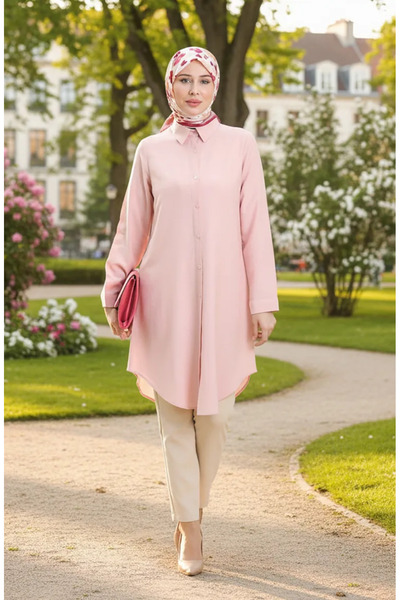 sefamerve تونيك فيسكوز بأزرار 6116-01 بودرة