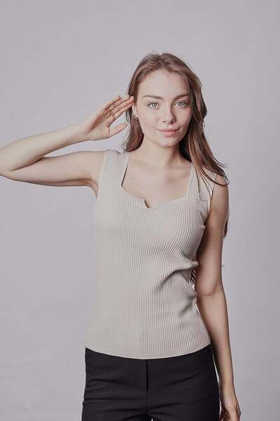 Jument Γυναικεία ελαστικά πλεκτά Lycra με τετράγωνο λαιμόκοψη καμιζόλα μπλούζ...