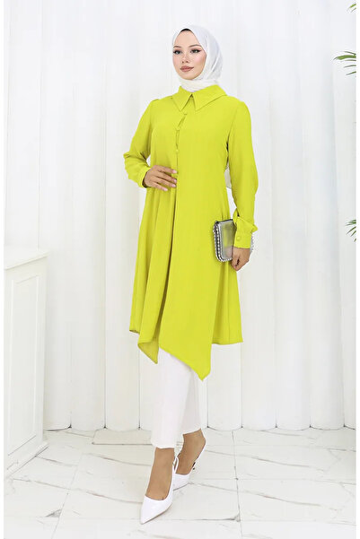 sefamerve Printed button tunic 1102-01 oil green