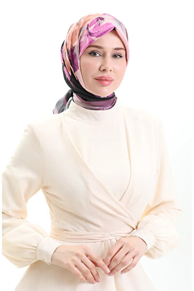 sefamerve Φουλάρι Karaca Rayon 81050-05 Black Mink