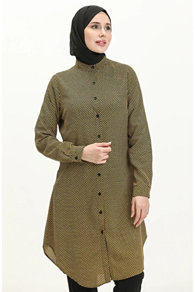 sefamerve Viskon Emprime Tunik 2554-01 Hardal