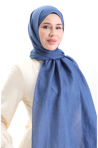 sefamerve Madame Mary Γαλλικό Voile Shawl 19099-05 Navy Blue