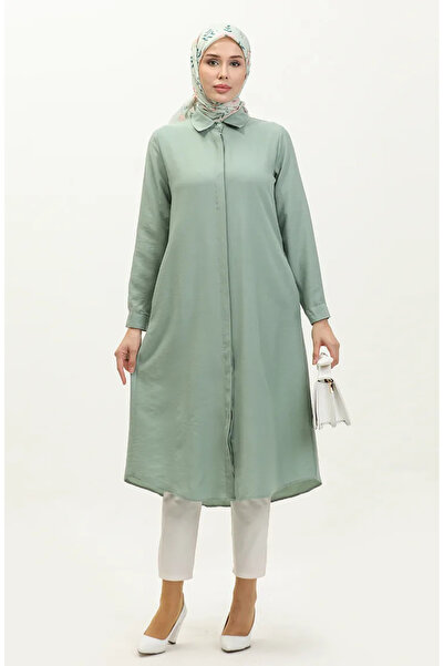 sefamerve Tunica din vascoza cu buzunar si placheta ascunsa 6435-28 Verde inchis