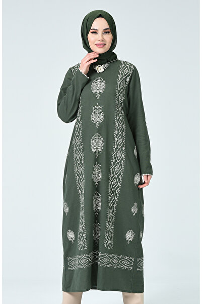 sefamerve Şile Bezi Дълга туника 0062-04 Каки