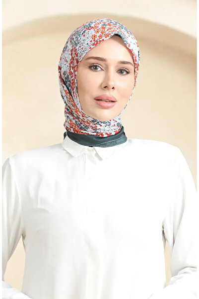 sefamerve Μαλακό κασκόλ με σχέδιο 70260-02 Καπνιστό πορτοκαλί