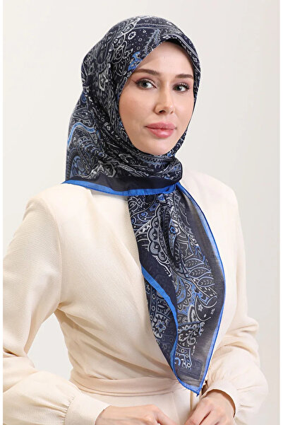 sefamerve Kehribar Eşarp 70290-10 Lacivert Saks