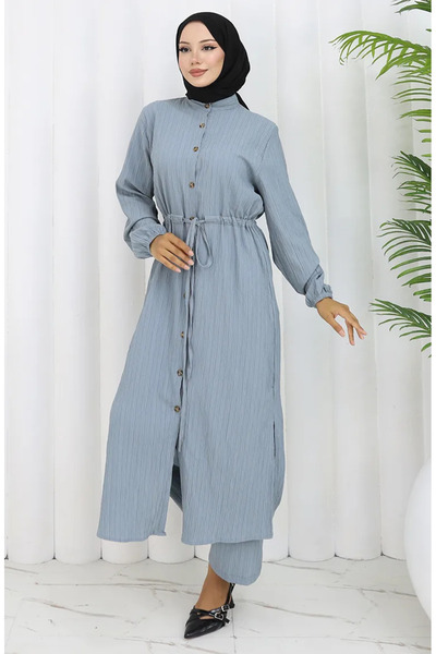 sefamerve Παντελόνι με κουμπιά και τιράντα δύο τεμαχίων 2100-01 Αμυγδαλωτό πρ...