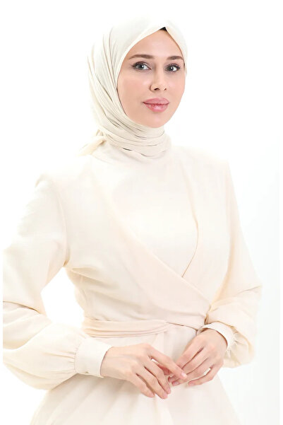 sefamerve Βαμβακερό μαλακό κασκόλ 70282-30 Σκούρο κρεμ