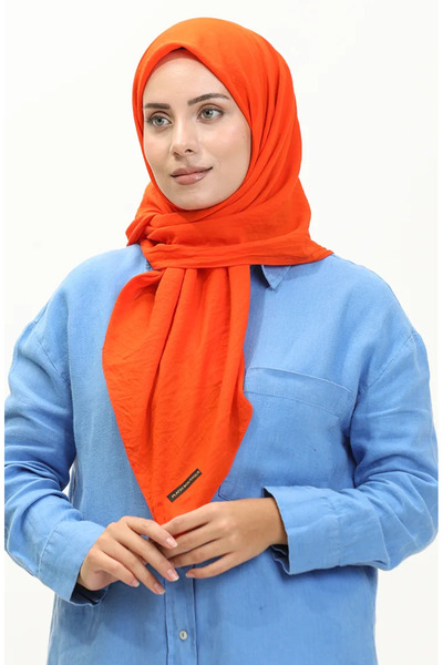 sefamerve وشاح ناعم برتقالي موديل 2005-34