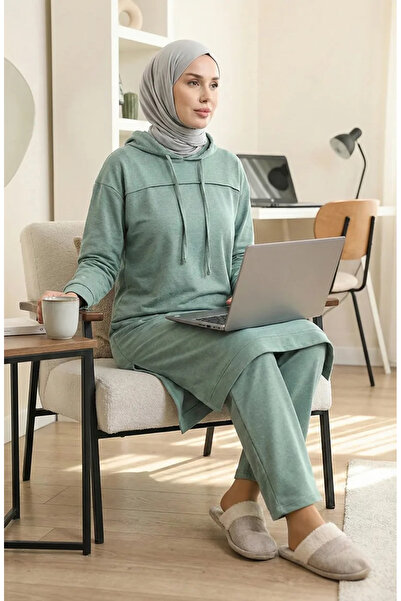 sefamerve Dvoudílná tepláková souprava 3034-11 Çağla Yeşil