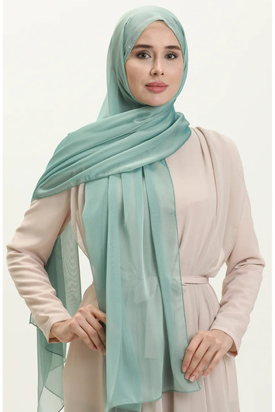 sefamerve Айміна Джанджан Шифон Шаль - Кагла Зелений, Модель 7586-05