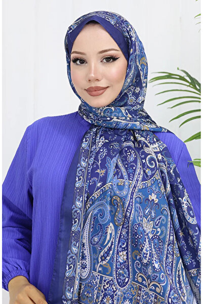 sefamerve Етнічний візерунок Janjan Шаль 70306-14 Синій індиго