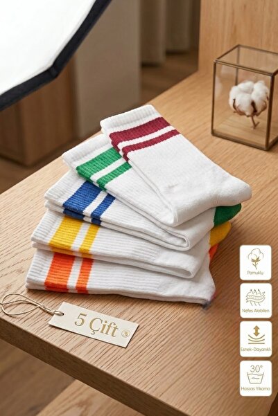 Esinti 5 Ανδρικές και γυναικείες μακριές κάλτσες με πολύχρωμα σχέδια