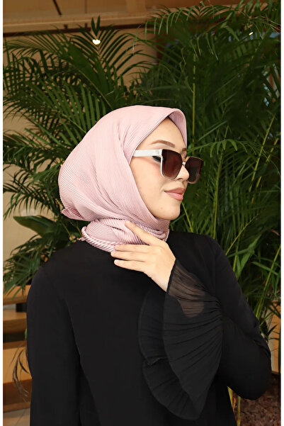 sefamerve Πλισέ Κασκόλ 70345-12 Πούδρα