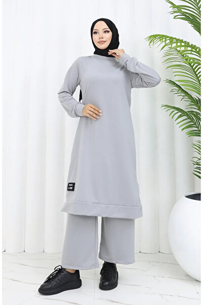 sefamerve Two thread tunic pants double set 0001-16 silver