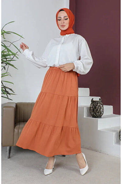 sefamerve Φούστα Tan Layer - Ελαστική μέση 8653-01