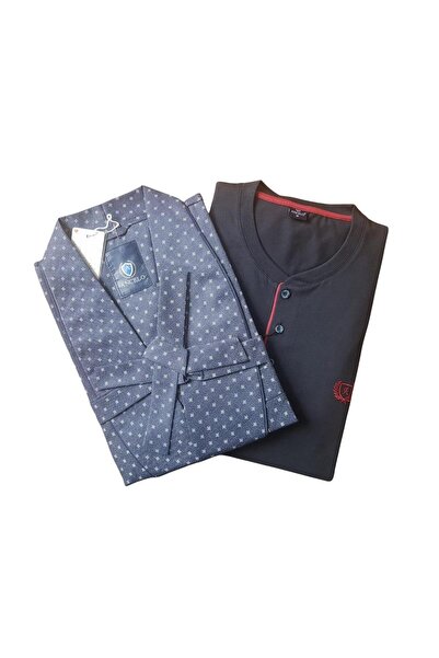 ANCELO طقم بيجامة قطنية وطقم روب دوشامبر مكون من 3 قطع لعروس العريس