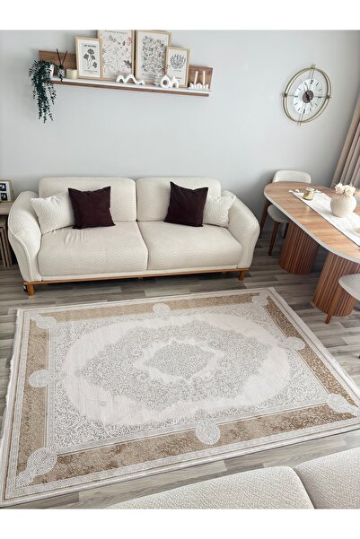Home Delüx, İpeksi Yün Tuşeli Triko Akrilik Oturma Odası Ve Salon Halısı