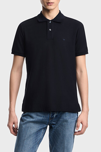 Emporio Armani 100% Cotton Slim Fit Buttoned Polo Men's Polo Em005239 Af10497...