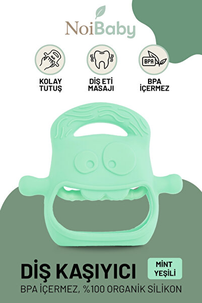 NoiBaby Bebek Diş Kaşıyıcı Silikon - Açık Yeşil