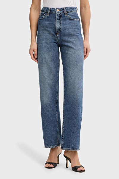 Armani Exchange Pamuklu Regular Fit Yüksek Bel Geniş Paça Jeans KOT PANTOLON ...