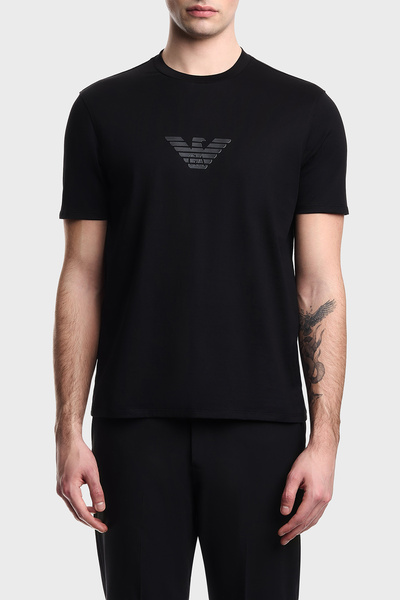 Emporio Armani Logolu % 100 Pamuk Regular Fit Bisiklet Yaka T Shirt Erkek T S...