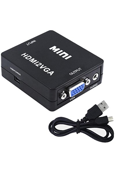 Gplus HDMI to VGA Mini Switch Dijital to Analog VGA Görüntü Çevirici