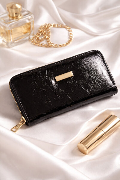 Store Kadın Rugan Siyah Cüzdan