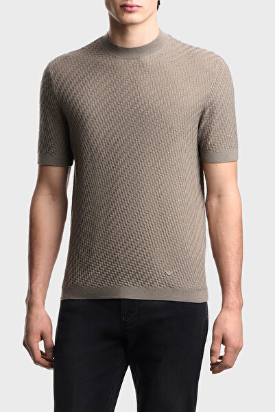 Emporio Armani Wool Regular Fit Crew Neck Short Sleeve Sweater Men's Sweater ...