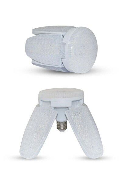 VOLEMİ 60 Watt 6000 Lumen 4 Kollu Katlanır Ampul 4 1 Kanatlı Katlanabilir Enerji Tasarruflu Led Ampul.