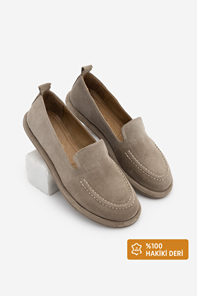 Marjin Γυναικεία παπούτσια loafer από γνήσιο δέρμα με λεπτομέρεια ραφής, casu...