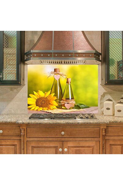 StickerArt Mutfak Duvar Tezgah Arası Ocak Arkası Sticker Kaplama Zeytinyağı A...