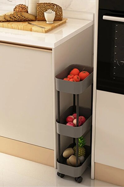 naturelove Raft cu 3 niveluri, pe roți, pentru sub blat, pentru baie, bucătăr...