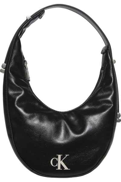 Calvin Klein Γυναικεία μαύρη τσάντα χειρός με λογότυπο μάρκας, κατάλληλη για ...