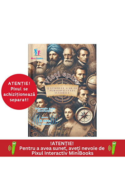 minibooks Carte interactiva cu sunete - Vieti epice - Legendele a 98 personal...