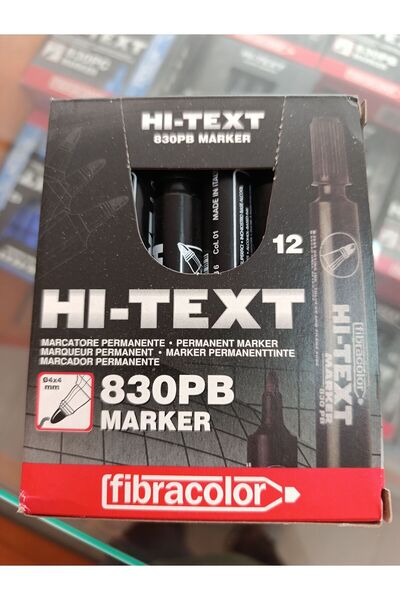 RÜZGAR HI-TEXT 830PB YUVARLAK UÇ KOLİ KALEMİ SİYAH 12'Lİ PAKET